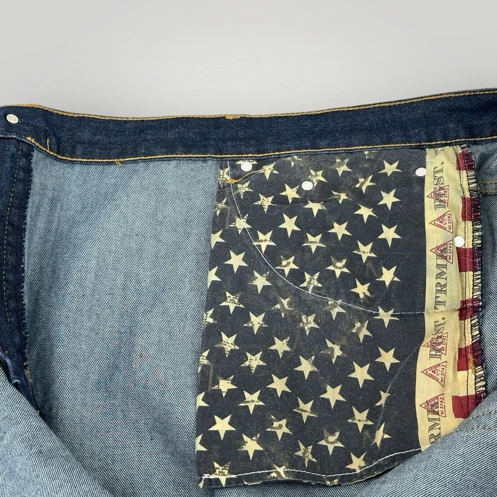 Winchester Jeans Mens 52x34 Distressed Rip Repair Grudge Acid Wash Grudge Denim